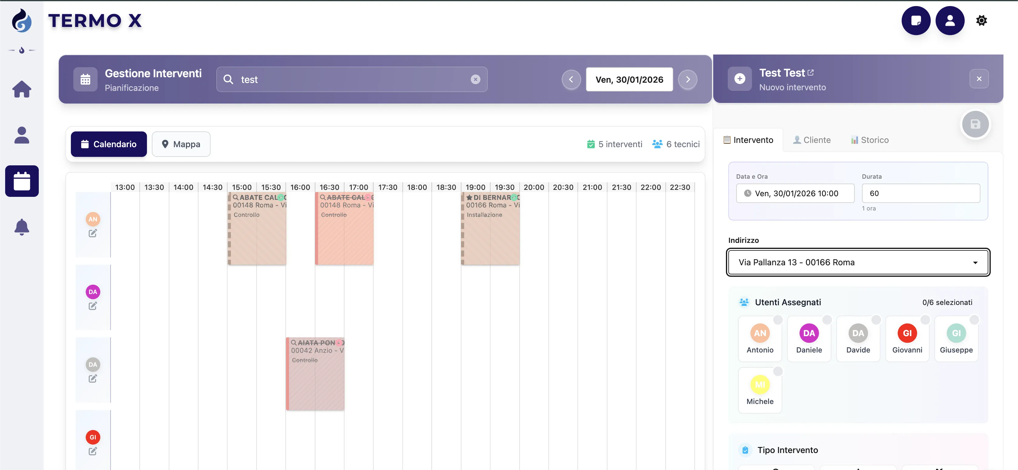 Planner a Slot TermoX